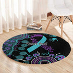 National Suicide Prevention Round Carpet Aboriginal Ribbon Dot Painting