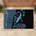 National Suicide Prevention Rubber Doormat Aboriginal Ribbon Dot Painting