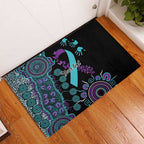 National Suicide Prevention Rubber Doormat Aboriginal Ribbon Dot Painting