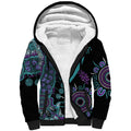 National Suicide Prevention Sherpa Hoodie Aboriginal Ribbon Dot Painting