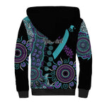 National Suicide Prevention Sherpa Hoodie Aboriginal Ribbon Dot Painting
