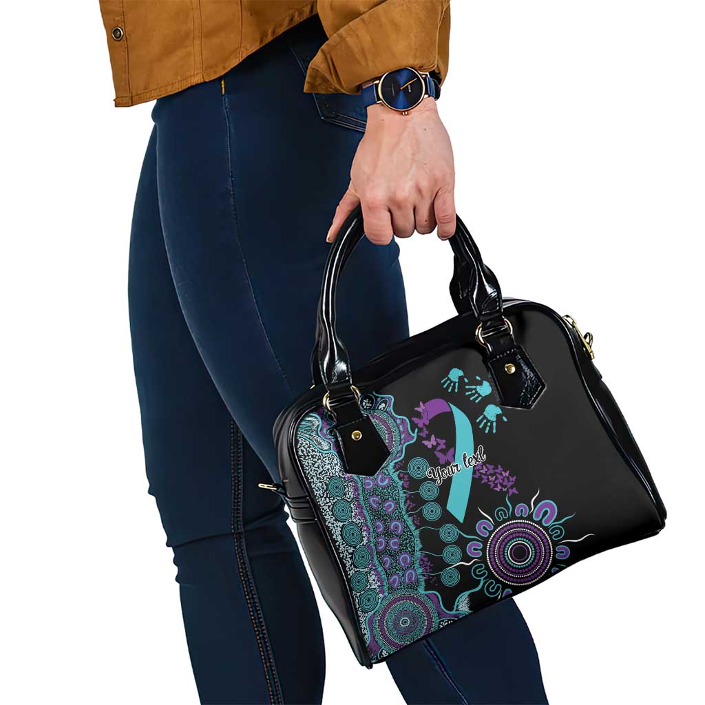 National Suicide Prevention Shoulder Handbag Aboriginal Ribbon Dot Painting