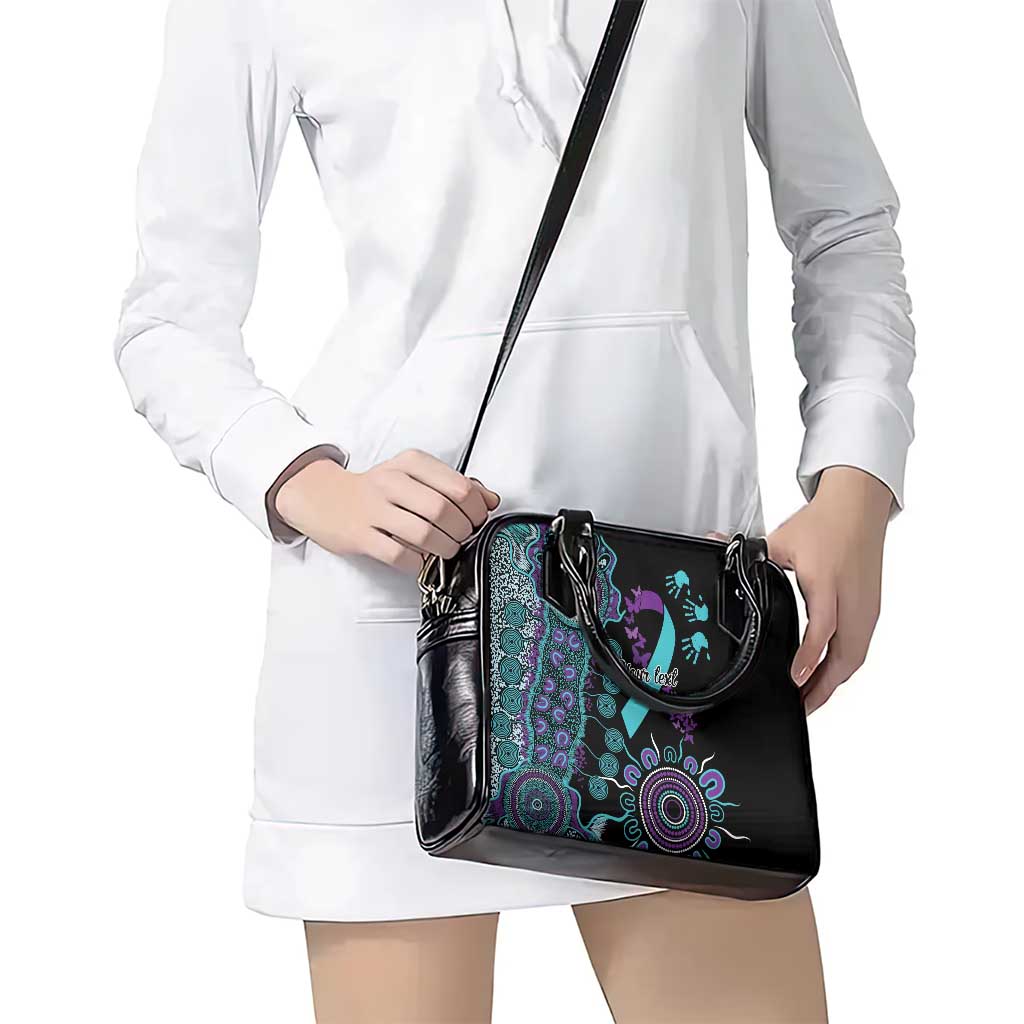 National Suicide Prevention Shoulder Handbag Aboriginal Ribbon Dot Painting