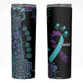National Suicide Prevention Skinny Tumbler Aboriginal Ribbon Dot Painting
