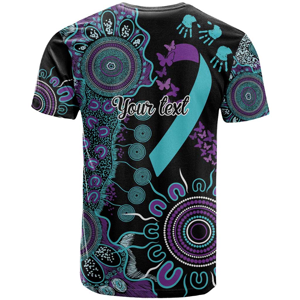 National Suicide Prevention T Shirt Aboriginal Ribbon Dot Painting