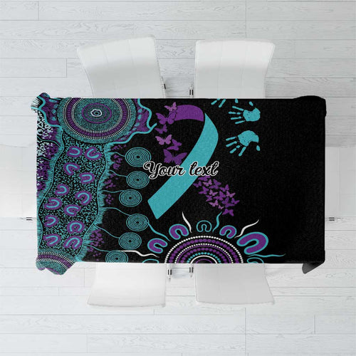 National Suicide Prevention Tablecloth Aboriginal Ribbon Dot Painting