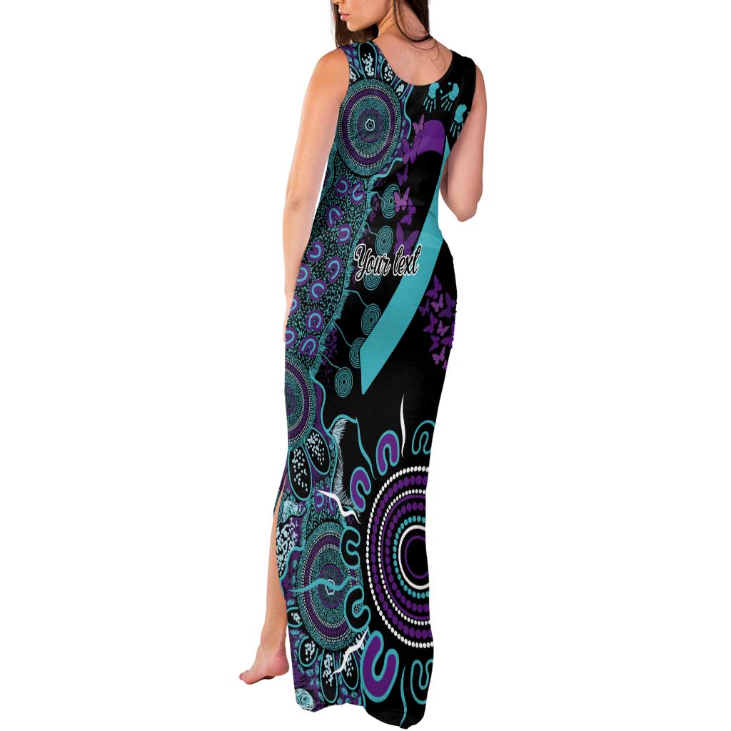 National Suicide Prevention Tank Maxi Dress Aboriginal Ribbon Dot Painting