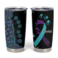 National Suicide Prevention Tumbler Cup Aboriginal Ribbon Dot Painting
