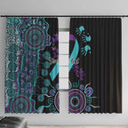 National Suicide Prevention Window Curtain Aboriginal Ribbon Dot Painting