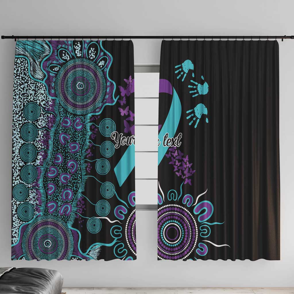 National Suicide Prevention Window Curtain Aboriginal Ribbon Dot Painting