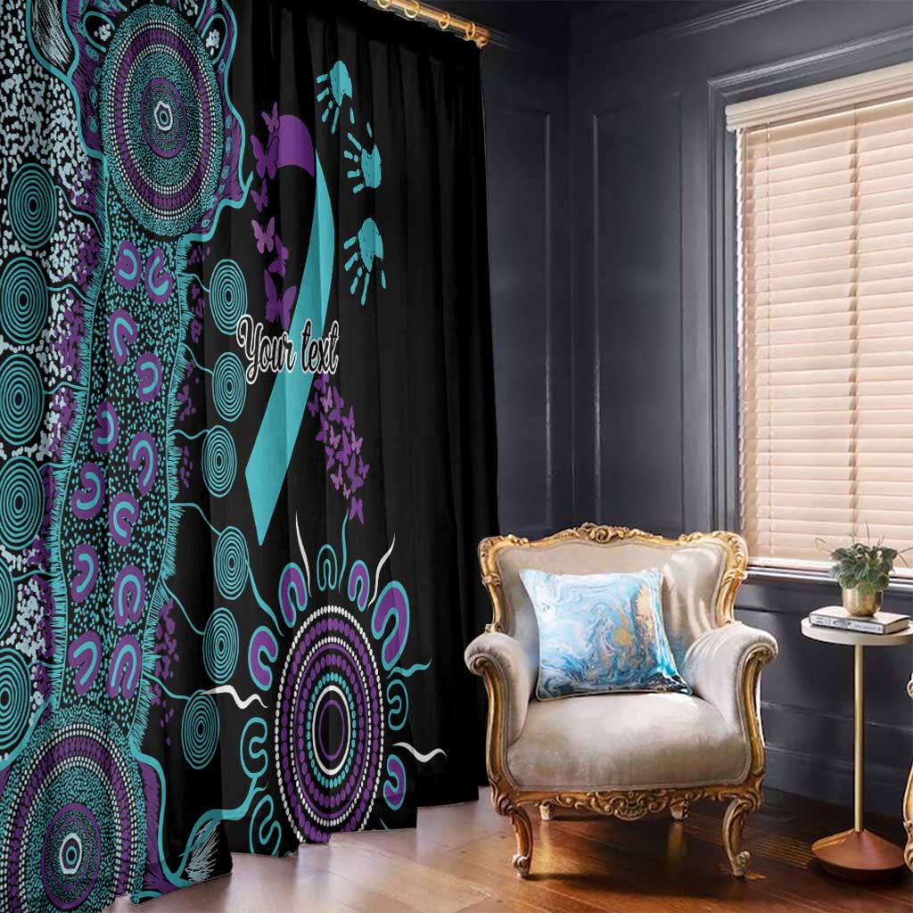 National Suicide Prevention Window Curtain Aboriginal Ribbon Dot Painting
