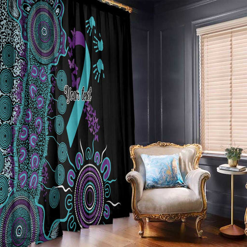 National Suicide Prevention Window Curtain Aboriginal Ribbon Dot Painting