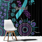 National Suicide Prevention Window Curtain Aboriginal Ribbon Dot Painting