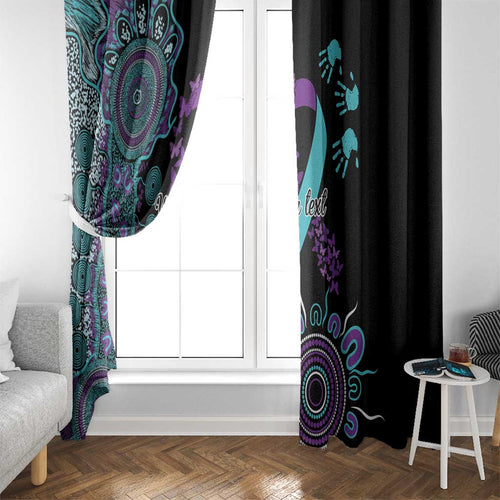 National Suicide Prevention Window Curtain Aboriginal Ribbon Dot Painting