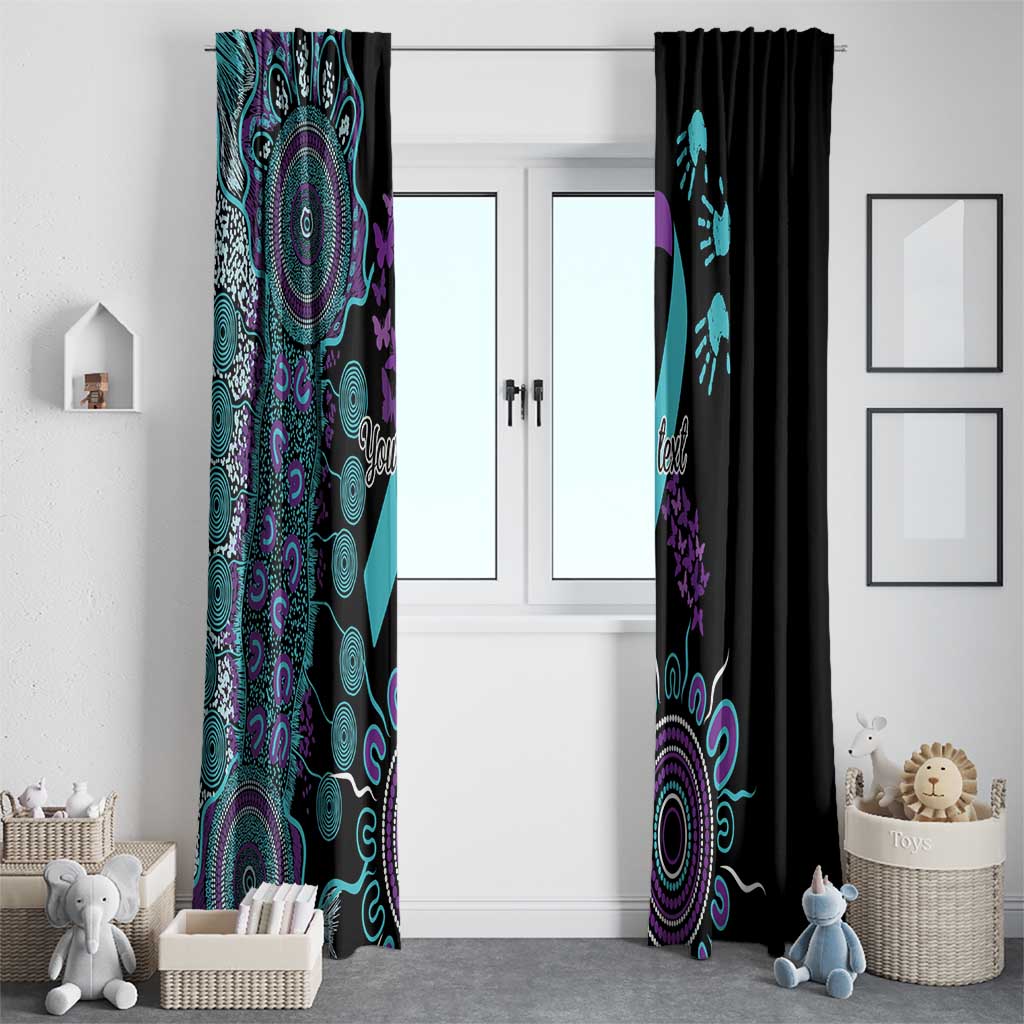 National Suicide Prevention Window Curtain Aboriginal Ribbon Dot Painting
