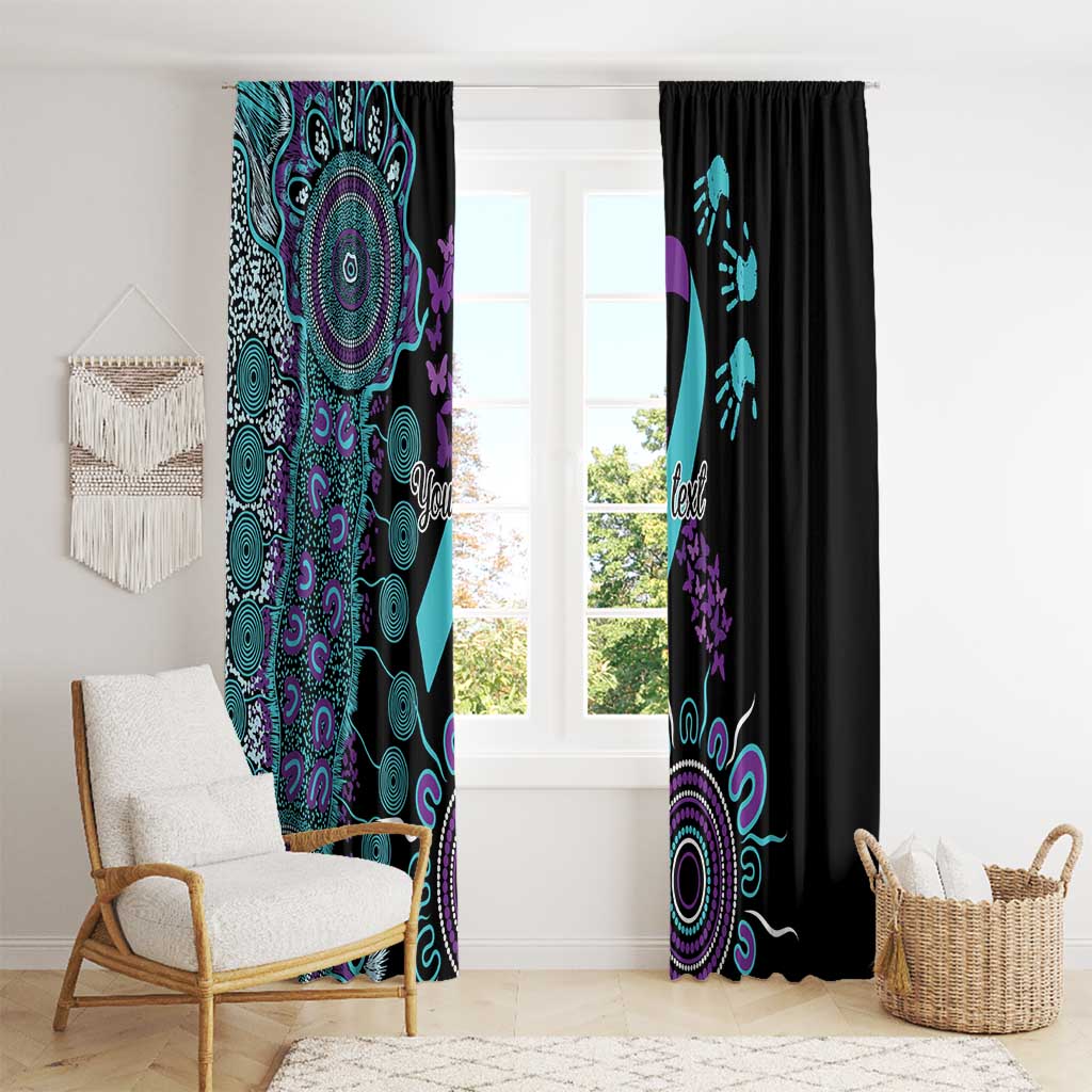 National Suicide Prevention Window Curtain Aboriginal Ribbon Dot Painting