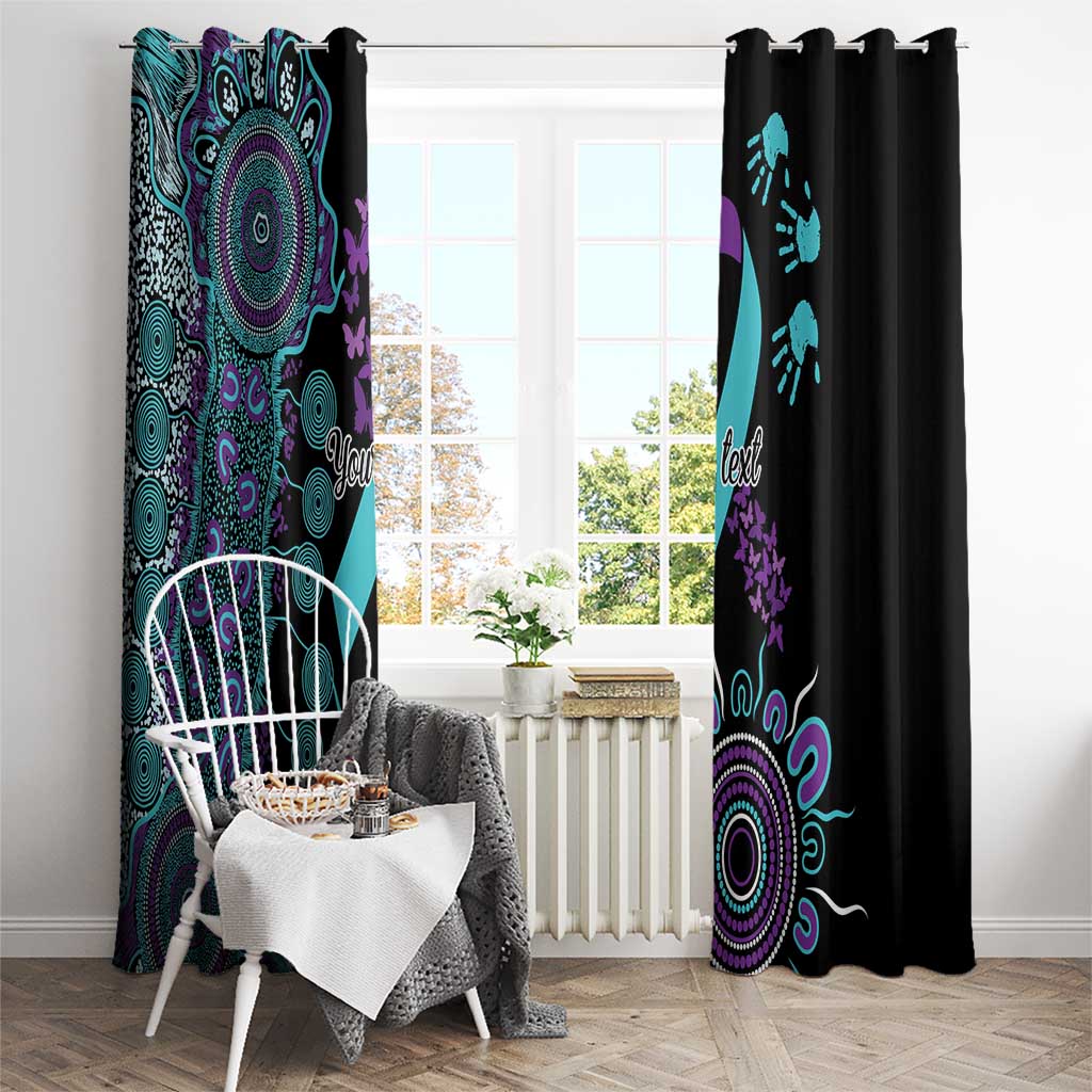 National Suicide Prevention Window Curtain Aboriginal Ribbon Dot Painting