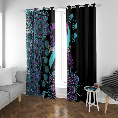 National Suicide Prevention Window Curtain Aboriginal Ribbon Dot Painting