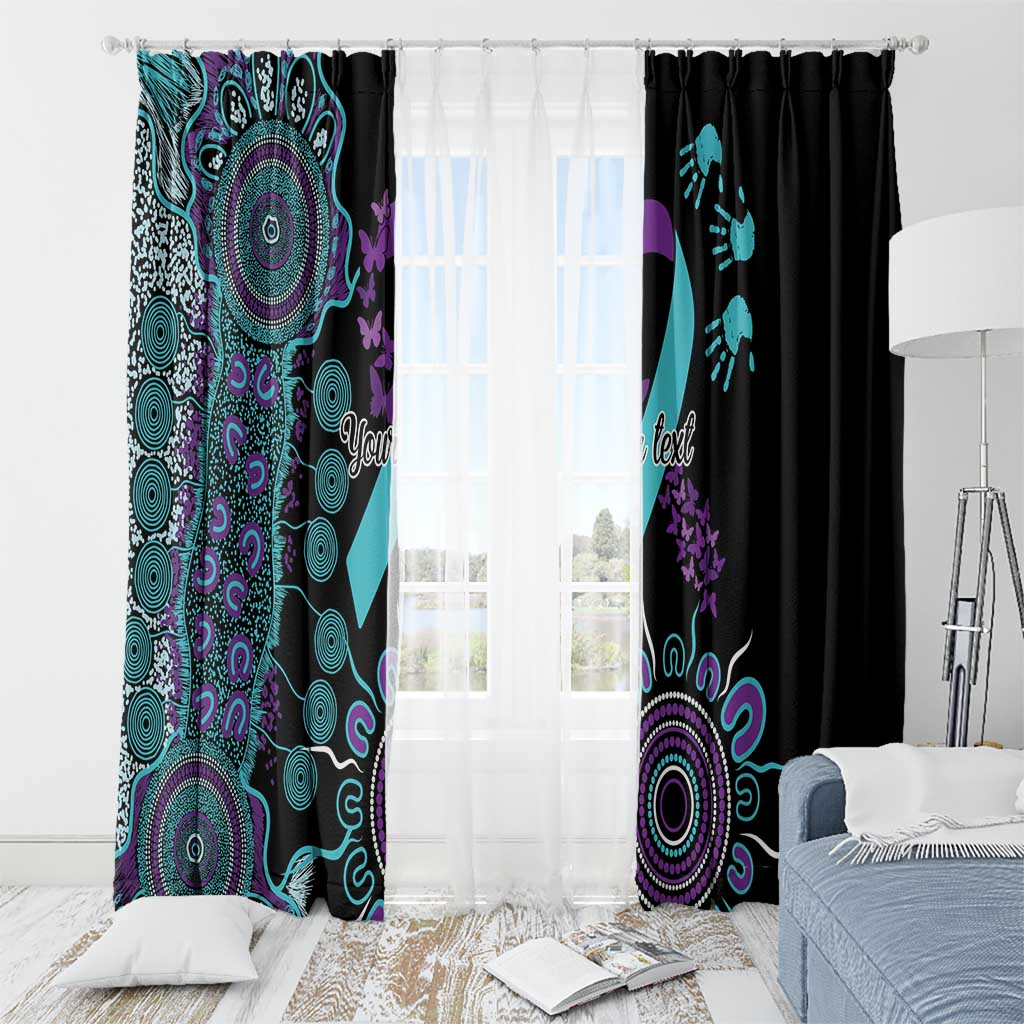 National Suicide Prevention Window Curtain Aboriginal Ribbon Dot Painting