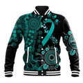 Ovarian Cancer Awareness Personalised Baseball Jacket Aboriginal Ribbon Dot Painting