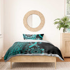 Ovarian Cancer Awareness Personalised Bedding Set Aboriginal Ribbon Dot Painting