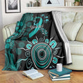Ovarian Cancer Awareness Personalised Blanket Aboriginal Ribbon Dot Painting