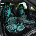 Ovarian Cancer Awareness Personalised Car Seat Cover Aboriginal Ribbon Dot Painting