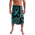Ovarian Cancer Awareness Personalised Lavalava Aboriginal Ribbon Dot Painting
