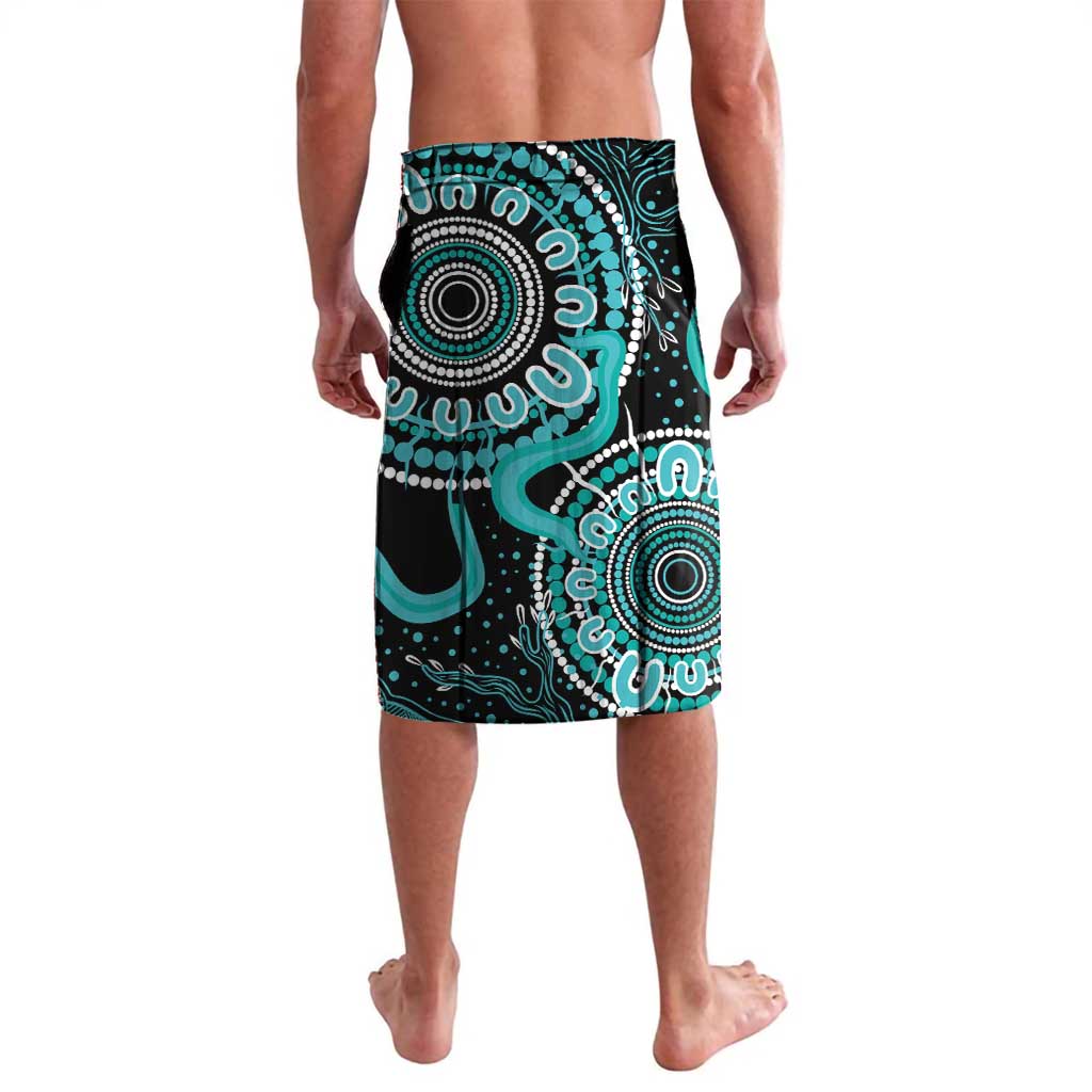 Ovarian Cancer Awareness Personalised Lavalava Aboriginal Ribbon Dot Painting