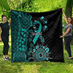 Ovarian Cancer Awareness Personalised Quilt Aboriginal Ribbon Dot Painting
