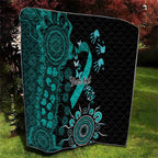 Ovarian Cancer Awareness Personalised Quilt Aboriginal Ribbon Dot Painting