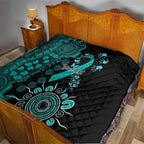Ovarian Cancer Awareness Personalised Quilt Aboriginal Ribbon Dot Painting