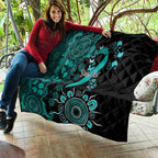Ovarian Cancer Awareness Personalised Quilt Aboriginal Ribbon Dot Painting