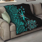 Ovarian Cancer Awareness Personalised Quilt Aboriginal Ribbon Dot Painting