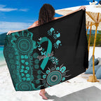 Ovarian Cancer Awareness Personalised Sarong Aboriginal Ribbon Dot Painting