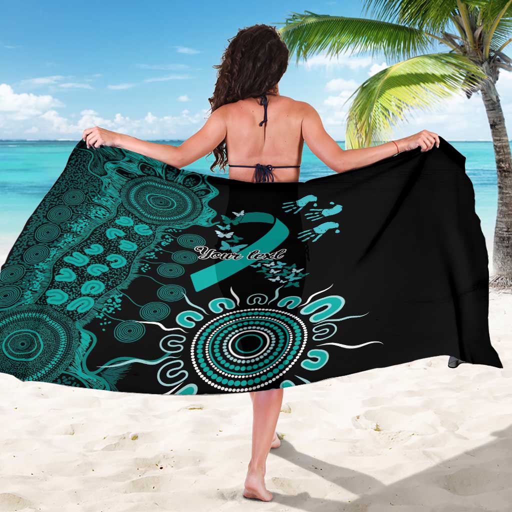 Ovarian Cancer Awareness Personalised Sarong Aboriginal Ribbon Dot Painting
