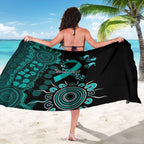 Ovarian Cancer Awareness Personalised Sarong Aboriginal Ribbon Dot Painting