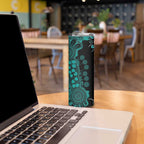 Ovarian Cancer Awareness Personalised Skinny Tumbler Aboriginal Ribbon Dot Painting