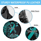 Ovarian Cancer Awareness Personalised Spare Tire Cover Aboriginal Ribbon Dot Painting