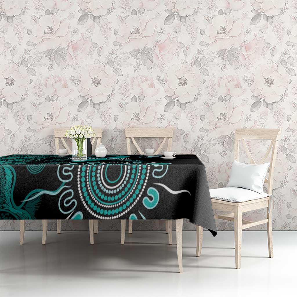 Ovarian Cancer Awareness Personalised Tablecloth Aboriginal Ribbon Dot Painting