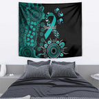 Ovarian Cancer Awareness Personalised Tapestry Aboriginal Ribbon Dot Painting