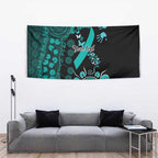 Ovarian Cancer Awareness Personalised Tapestry Aboriginal Ribbon Dot Painting