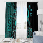 Ovarian Cancer Awareness Personalised Window Curtain Aboriginal Ribbon Dot Painting
