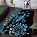 Prostate Cancer Awareness Personalised Area Rug Aboriginal Ribbon Dot Painting