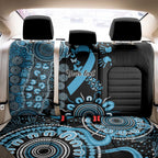 Prostate Cancer Awareness Personalised Back Car Seat Cover Aboriginal Ribbon Dot Painting