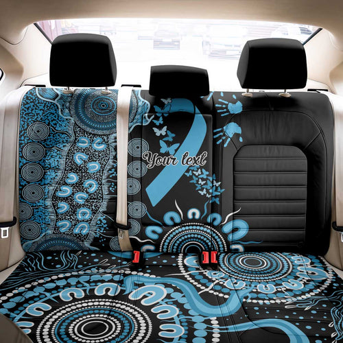 Prostate Cancer Awareness Personalised Back Car Seat Cover Aboriginal Ribbon Dot Painting