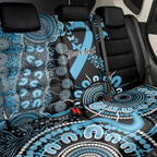 Prostate Cancer Awareness Personalised Back Car Seat Cover Aboriginal Ribbon Dot Painting