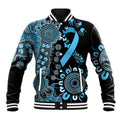Prostate Cancer Awareness Personalised Baseball Jacket Aboriginal Ribbon Dot Painting