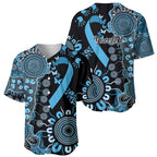 Prostate Cancer Awareness Personalised Baseball Jersey Aboriginal Ribbon Dot Painting