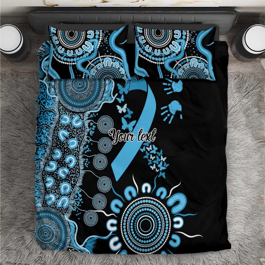 Prostate Cancer Awareness Personalised Bedding Set Aboriginal Ribbon Dot Painting